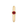 Ruby Bezel Mini Hoops