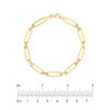 Pave Diamond Accented Paper Clip Chain Bracelet