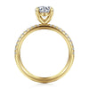14K Yellow Gold Round Diamond Engagement Ring
