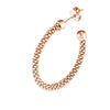 Plated Sterling Silver Beaded Hoop Earrings