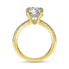 14K Yellow Gold Round Diamond Engagement Ring