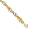 14K Yellow and White Gold Polished D/C Bracelet