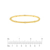 Diamond Fluted Station Bangle Bracelet (1/6tcw)