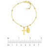 Adjustable Virgin Mary &amp; Cross Beaded Bracelet