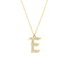 Diamond Gothic 'E' Necklace