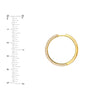 5 Row Diamond Pave Hoop Earrings (1tcw)