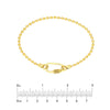 Men's Oval Twist Barrel Lock Bead Bracelet