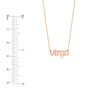 Gothic Virgo Nameplate Necklace