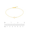 White Enamel Sideways Cross Bracelet