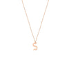 Gothic Tilted Initial Necklace
