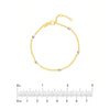 Two-Tone Disco Bead Rolo Chain Bracelet