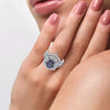 14K 0.90Ct Diamond Sapphire Ring