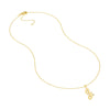 Script 'J' with Diamond Bezel Necklace