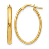 10K Polished Oval Hoop Earrings