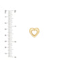 Open Heart Stud Earrings