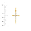 Two-Tone Hollow Crucifix Pendant