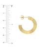 Radiant Design Round Hoop Earrings
