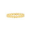 Flat Oval Beaded Band Ring