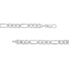 Sterling Silver 6.75mm Concave Figaro Chain with Lobster