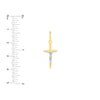 Two Tone Cross with Crucifix Pendant