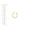 3mm x 20mm Polished Hoop Earrings