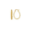 Oval Filigree Hoop Earrings