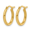 10K Polished Hinged Hoop Earrings