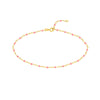 Baby Pink Enamel Bead Piatto Chain