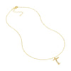Diamond Gothic 'T' Necklace