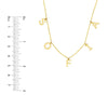 Block Initials Dangle Station Necklace