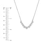 Bezel Set 9 Stone Graduated Diamond Neckace