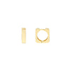 12.30mm Square Huggie Earrings