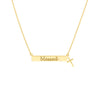 Blessed Bar Necklace with Cross Dangle