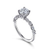 14K White Gold Round Diamond Engagement Ring