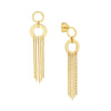 Door Knocker Earrings with Fringe Chain