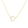 Plated Sterling Silver Sideways Heart Necklace