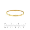 Ribbed Hinge Bangle Bracelet