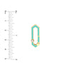 Diamond Bezel Turq Enamel Hexagon Push Lock