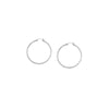 2mm x 25mm Polished Hoop Earrings