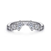 14K White Gold Open Diamond Anniversary Ring