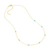 Turquoise Enamel Evil Eye Station Necklace