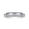 14K White Gold Diamond Wedding Band