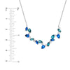 Teal Sapphire and Blue Blossom Necklace