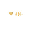 Flat Heart Stud Earrings on Post Back