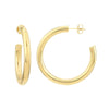 4mm x 35mm Tube Hoop Earrings