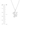 Script 'Y' with Diamond Bezel Necklace