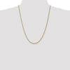 14K 2.5mm Diamond-Cut Rope Chain