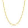 Triple Strand Bead &amp; Rice Chain Adj. Necklace