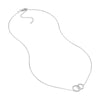 Sterling Silver CZ Interlocking Circles Necklace