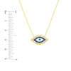 CZ-Lined Evil Eye Adjustable Necklace
